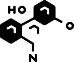 sólido negro icono para tramadol vector