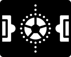Solid black icon for middle vector