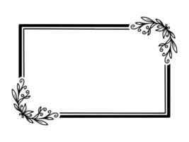 Frame Flower Line Art Illustration vector
