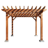 AI generated Wooden pergola isolated on transparent background png