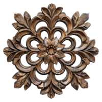 AI generated Wooden wall decoration isolated on transparent background png