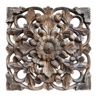 AI generated Wooden wall decoration isolated on transparent background png