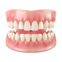 AI generated A sore tooth amidst healthy teeth isolated on transparent background png