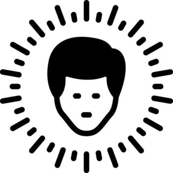 vector sólido negro icono para con membrete