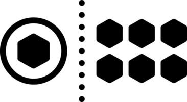 Vector solid black icon for excluding