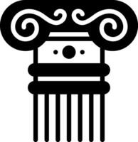 Vector solid black icon for column