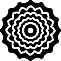 Solid black icon for macro vector
