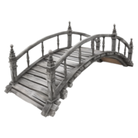 3d bridge isolated on transparent background png
