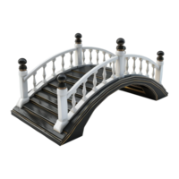 3d bridge isolated on transparent background png