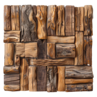 AI generated Wooden wall decoration isolated on transparent background png