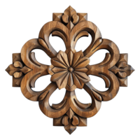 AI generated Wooden wall decoration isolated on transparent background png