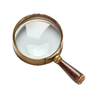 AI generated Magnifying glass isolated on transparent background png