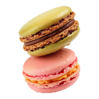 AI generated Macarons isolated on transparent background png