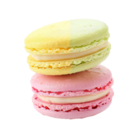 AI generated Macarons isolated on transparent background png