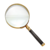 AI generated Magnifying glass isolated on transparent background png