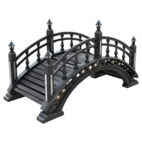 3d bridge isolated on transparent background png