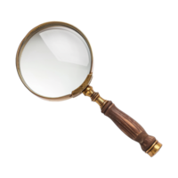 AI generated Magnifying glass isolated on transparent background png