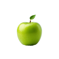 AI generated Fresh green apple fruit png isolated on transparent background