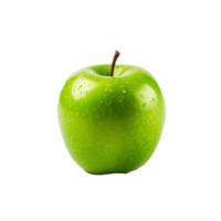 AI generated Fresh green apple fruit png isolated on transparent background