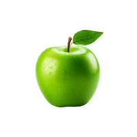 AI generated Fresh green apple fruit png isolated on transparent background