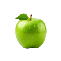 AI generated Fresh green apple fruit png isolated on transparent background