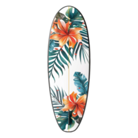 AI generated Surfboard at the beach isolated on transparent background png