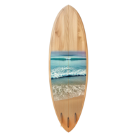 AI generated Surfboard at the beach isolated on transparent background png