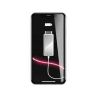 AI generated Charging battery isolated on transparent background png