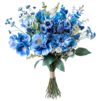 AI generated Stylish blue bouquet isolated on transparent background png