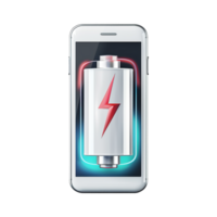 AI generated Charging battery isolated on transparent background png