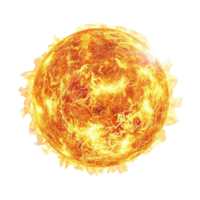 AI generated Round sun isolated on transparent background png