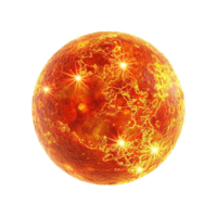 AI generated Round sun isolated on transparent background png