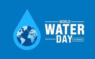 22 march is World Water Day background design template. World Water Day Save the water and ecology concept with vector abstract waterdrop background.