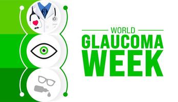 March is World Glaucoma Week background template. Holiday concept. use to background, banner, placard, card, and poster design template with text inscription and standard color. vector illustration.