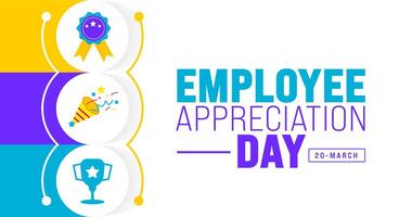 Employee Appreciation Day background design Template. vector