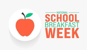 March is National School Breakfast Week background template. Holiday concept. use to background, banner, placard, card, and poster design template with text inscription and standard color. vector