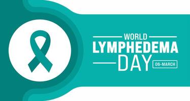 March is World Lymphedema Day background template. Holiday concept. use to background, banner, placard, card, and poster design template with text inscription and standard color. vector illustration.