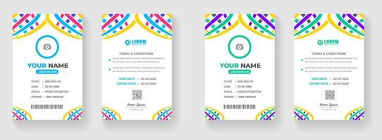 corporate Modern office Identity Card or elegant business company id card design template. vector