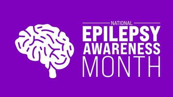 March is Epilepsy Awareness Month background template. Holiday concept. use to background, banner, placard, card, and poster design template with text inscription and standard color. vector