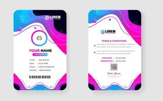 corporate Modern office Identity Card or elegant business company id card design template. vector