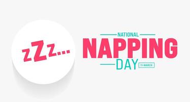 March is National Napping Day background template. Holiday concept. use to background, banner, placard, card, and poster design template with text inscription and standard color. vector illustration.