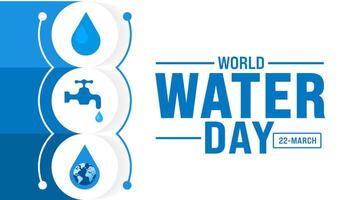 22 march is World Water Day background design template. World Water Day Save the water and ecology concept with vector abstract waterdrop background.