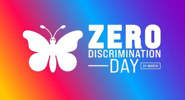 March is Zero Discrimination Day background template. Holiday concept. use to background, banner, placard, card, and poster design template with text inscription and standard color. vector