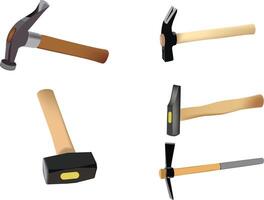 Equipment series for hobby and work hammers vector