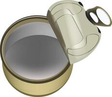 open metal tin can vector