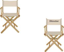 classic director's chair labeled 'director', suitable for film and theater themes vector