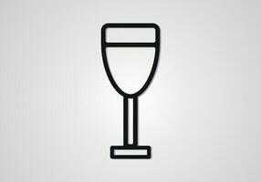 Copa de vino icono. alcohólico bebida símbolo. vector ilustración.