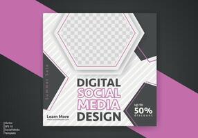 Modern Social Media Template. Discount Promo Template. Social Media Post Template. Social Media Banner vector