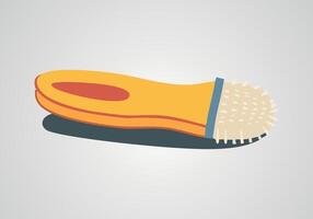 Cleaning brush icon, vector illustration. Flat design style with shadow