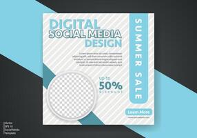 Modern Social Media Template. Discount Promo Template. Social Media Post Template. Social Media Banner vector